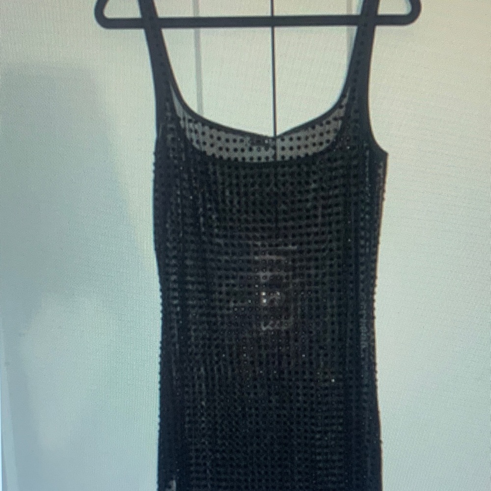 Oh Polly Black Sequin Mini Dress